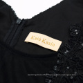 Kate Kasin Sexy sans manches avant avant V-Back Bodycon crayon sequins noir bretelles soirée robe de bal robe de soirée KK001071-1